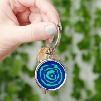 Lime twirl key ring