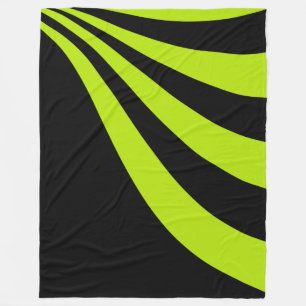 Lime Wave Fleece Blanket