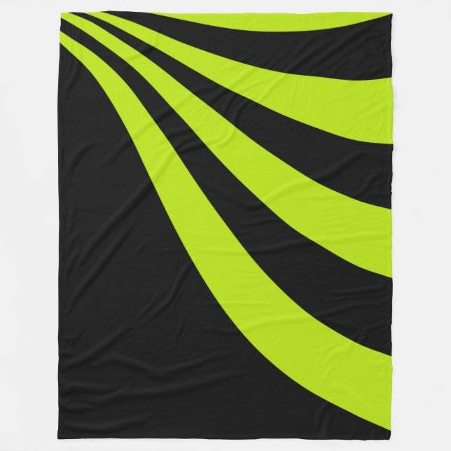 Lime Wave Fleece Blanket (Front)