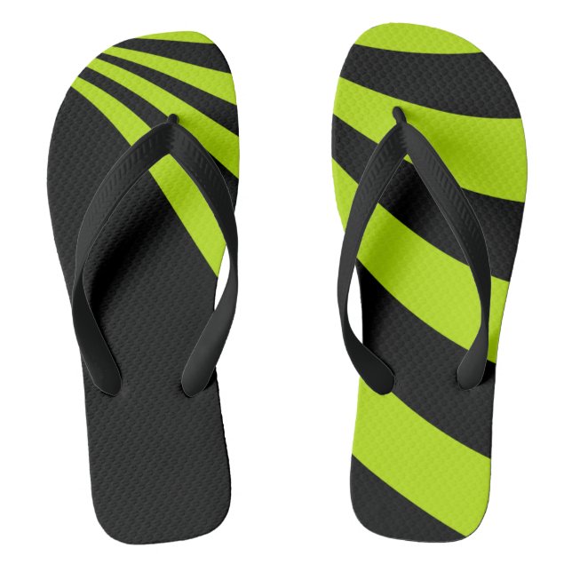 Lime Wave  Flip Flops (Footbed)