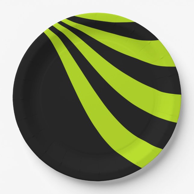 Lime Wave Paper Plate (Front)
