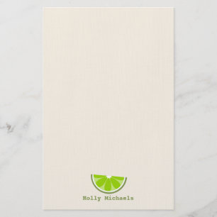Lime Wedge Personalised Stationery