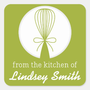 Lime Whisk Silhouette Kitchen Labels