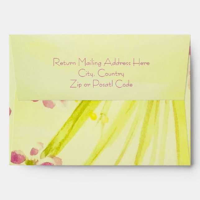 Lime With Floral Envelope (Back (Top Flap))