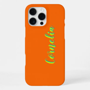 Lime Yellow 3D Spring Green Name Funny Orange iPhone 16 Pro Max Case