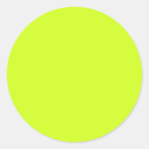 Lime yellow (solid colour) classic round sticker
