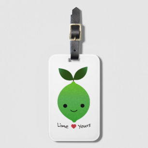 Lime Yours Cute Kawaii Lime Luggage Tag