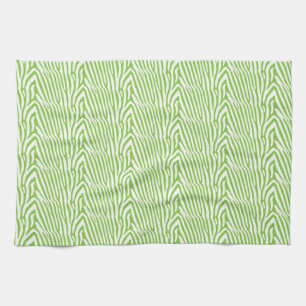 LIME ZEBRA PATTERN TEA TOWEL