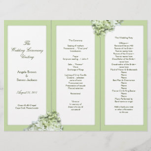 Limelight Green Hydrangea Folded Program Template