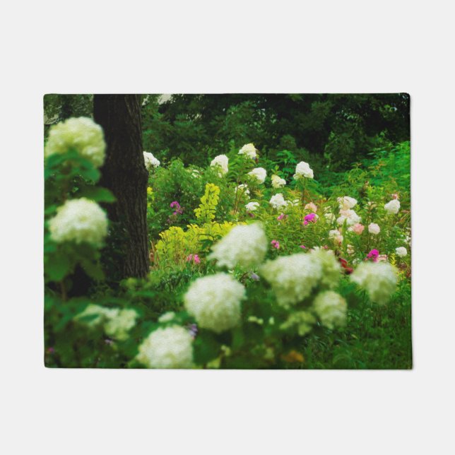 Limelight Hydrangeas in My Rubio Garden Doormat (Front)
