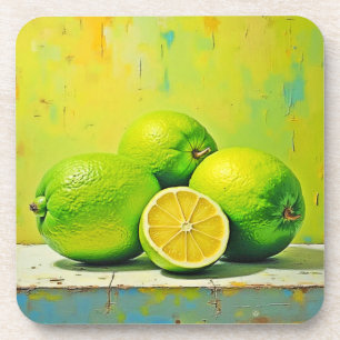 Limes' Bright Summer Pop Design Coaster