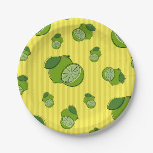 Limes Illustration Paper Plate
