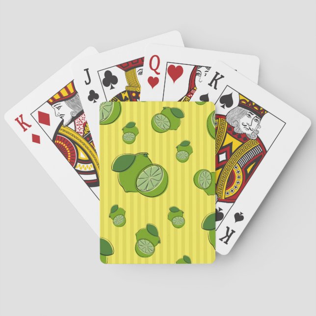 Limes Illustration Playing Cards (Back)