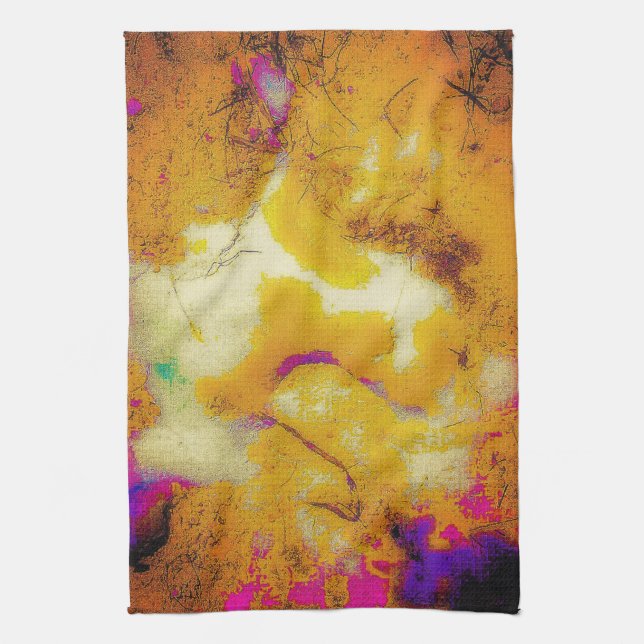 Limestone in Mustard Tea Towel (Vertical)