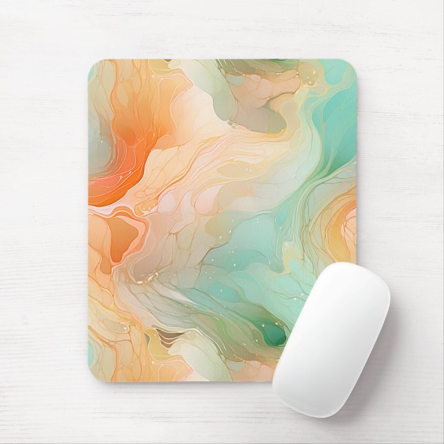 Limestone seamless pattern terracotta mouse mat (With Mouse)
