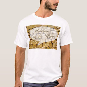 Limestone wall and bad Geology joke T-Shirt