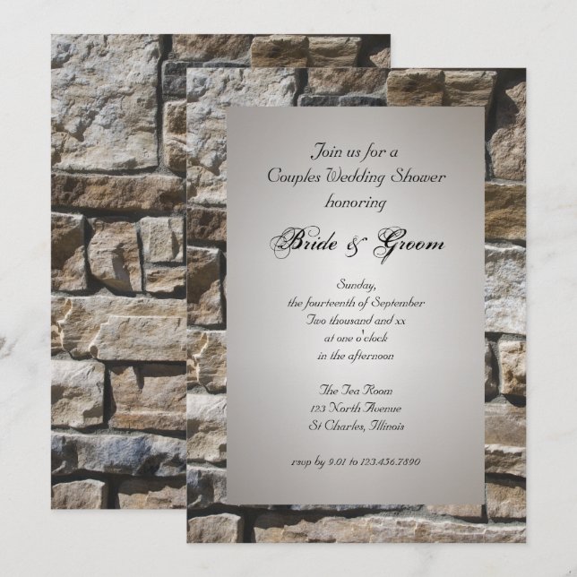 Limestones Couples Wedding Shower Invitation (Front/Back)