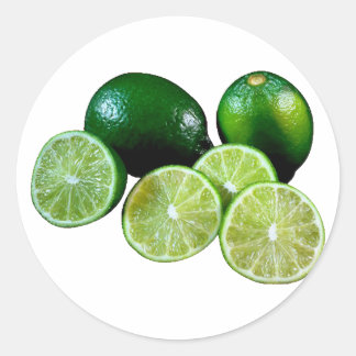 Limetten limes fruits classic round sticker
