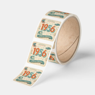 Limited Edition 1956 Birthday | 50s Retro Style Square Sticker