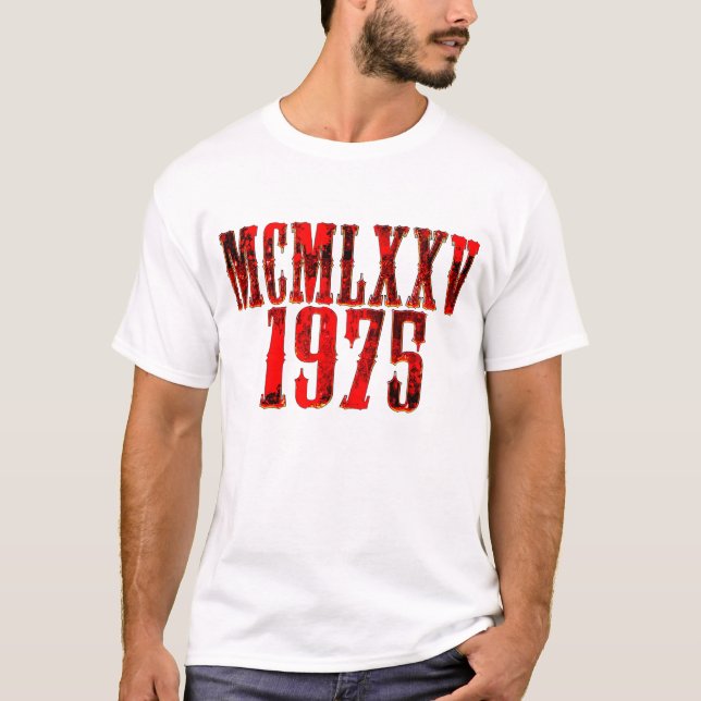 Limited Edition 1975 Birthday 50 year T-Shirt (Front)