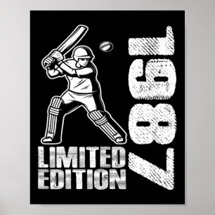 Limited Edition 1987 Limited Edition Cricket Gebur Poster