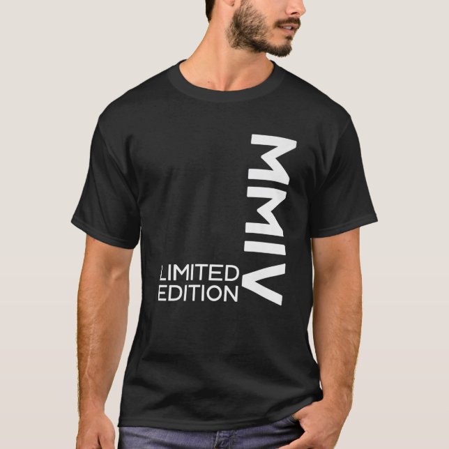 LIMITED EDITION 2004 MMIV ROMAN NUMBERS 18TH BIRTH T-Shirt (Front)