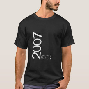 Limited Edition 2007 Birthday Born Clear Design T-Shirt