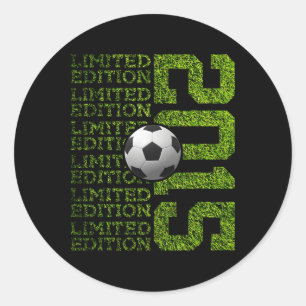 Limited Edition 2015 Soccer 11th Birthday Classic Round Sticker