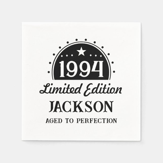 Limited Edition 30th Birthday  Napkin (Front)