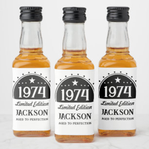 Limited Edition 50th Birthday  Liquor Bottle Label