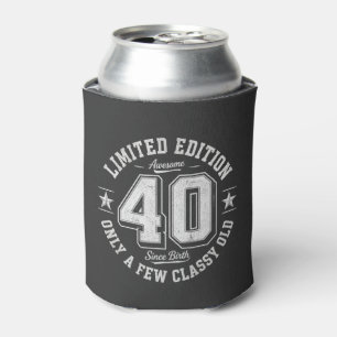 Limited Edition Awesome 40th Birthday Charcoal Can Cooler
