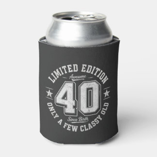 Limited Edition Awesome 40th Birthday Charcoal Can Cooler