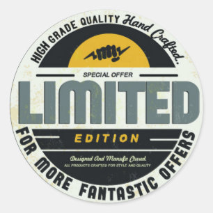 Limited edition classic round sticker