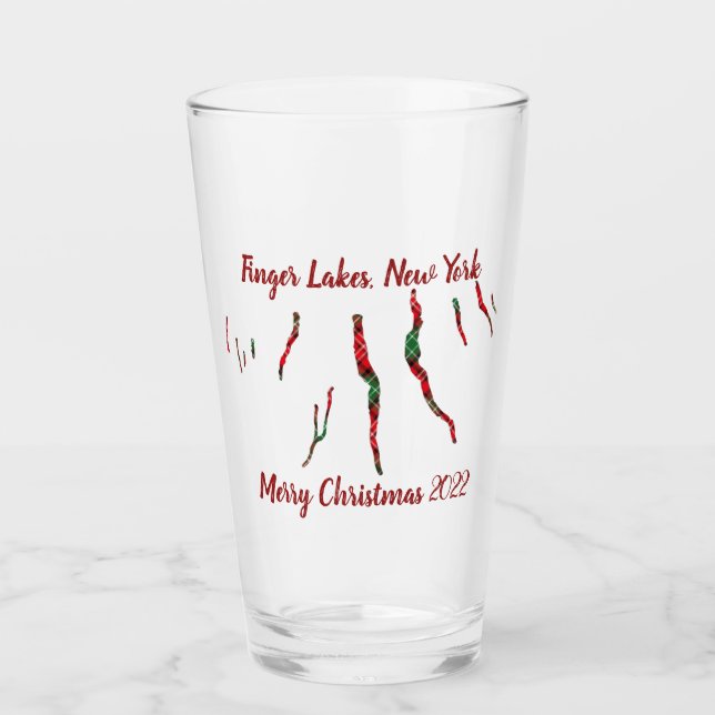 Limited Edition Finger Lakes Christmas Glass (Front)