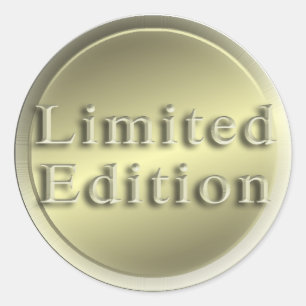 Limited Edition. Gold Classic Round Sticker