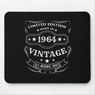 Limited Edition Made In 1964 Vintage Birthday Gift Mouse Mat