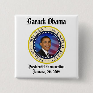 LIMITED EDITION Obama Inauguration COLLECTORS 15 Cm Square Badge