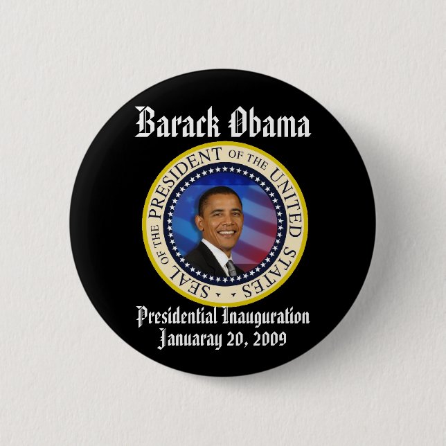 LIMITED EDITION Obama Inauguration COLLECTORS 6 Cm Round Badge (Front)