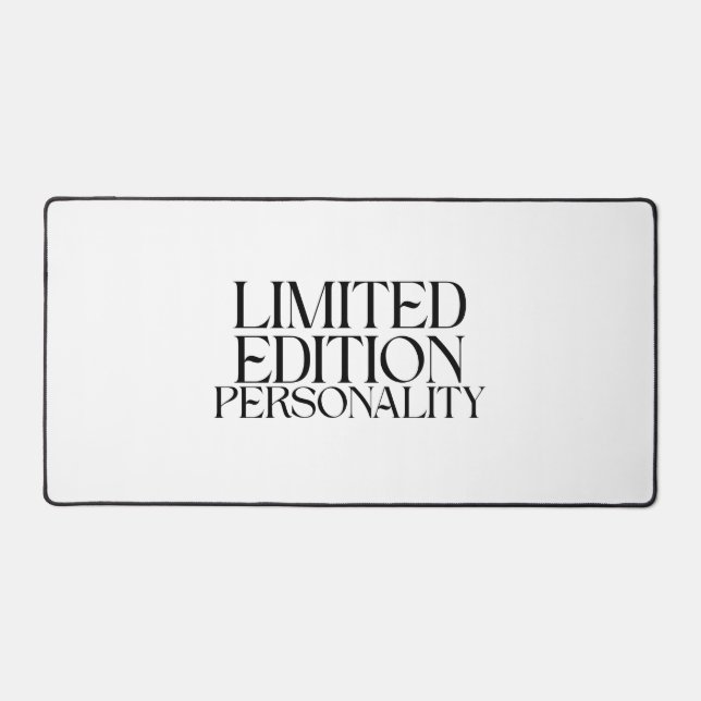 Limited Edition Personality Typographic Desk Mat (Front)