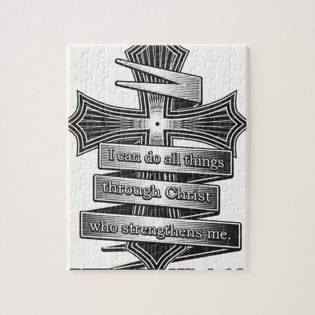 Limited Edition Philippians 4:13 Christian Bible Jigsaw Puzzle (Vertical)