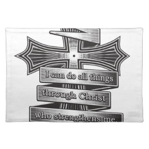 Limited Edition Philippians 4:13 Christian Bible Placemat
