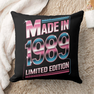 Limited Edition Retro 1989 Throw Pillow