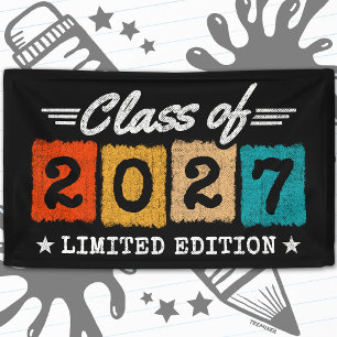 Limited Edition Retro Vintage Senior Class of 2027 Banner