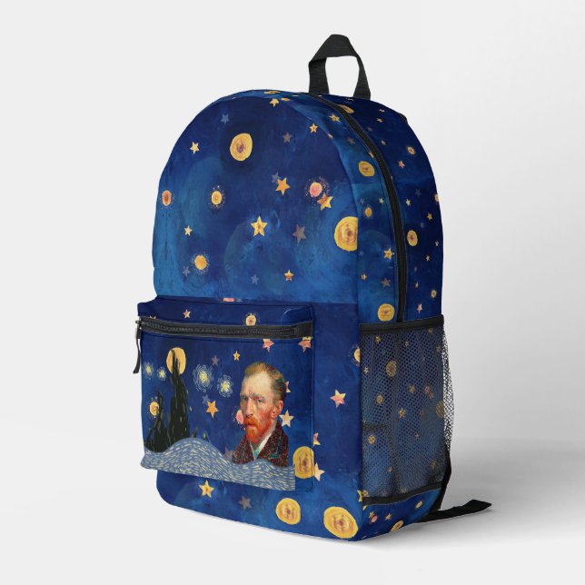Limited Edition Van Gogh Starry Night Backpack (Back Corner Right)