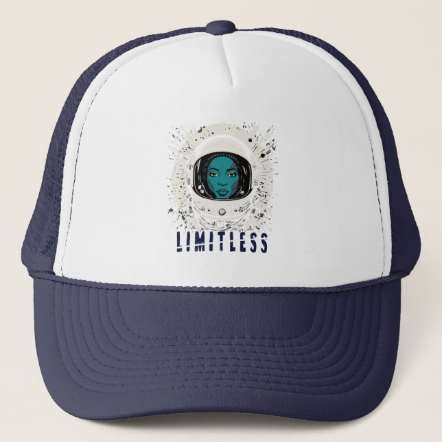 Limitless Astronaut Girl Trucker Hat (Front)