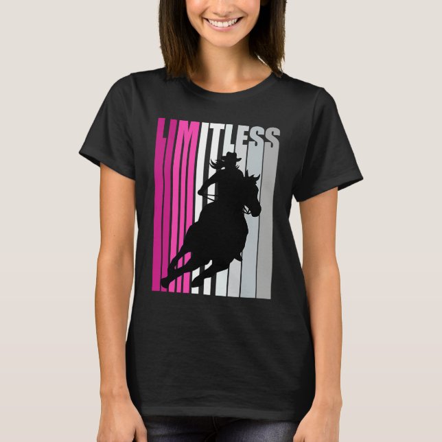 Limitless Cowgirl Girls Rodeo Western Southern Pin T-Shirt (Front)