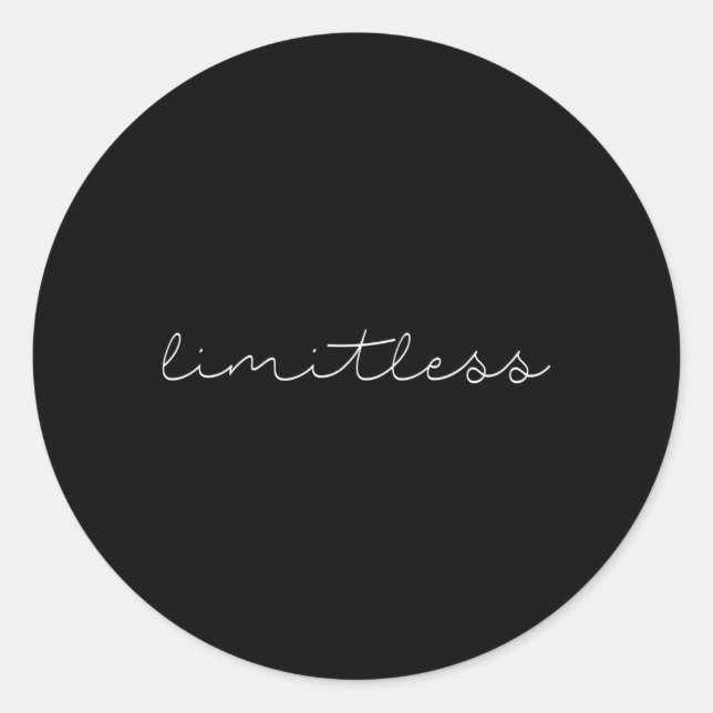 Limitless Entrepreneur Gym Fitness Inspirational Classic Round Sticker (Front)