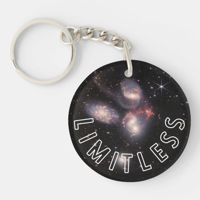 Limitless Inspirational Personalised 2-sided Key Ring (Front)
