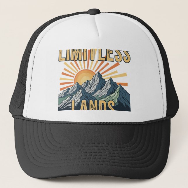 Limitless Lands.t-shirt desigion Trucker Hat (Front)