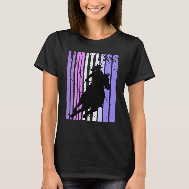 Limitless Purple Cowgirl Hat Cow Girls Rodeo Weste T-Shirt (Front)
